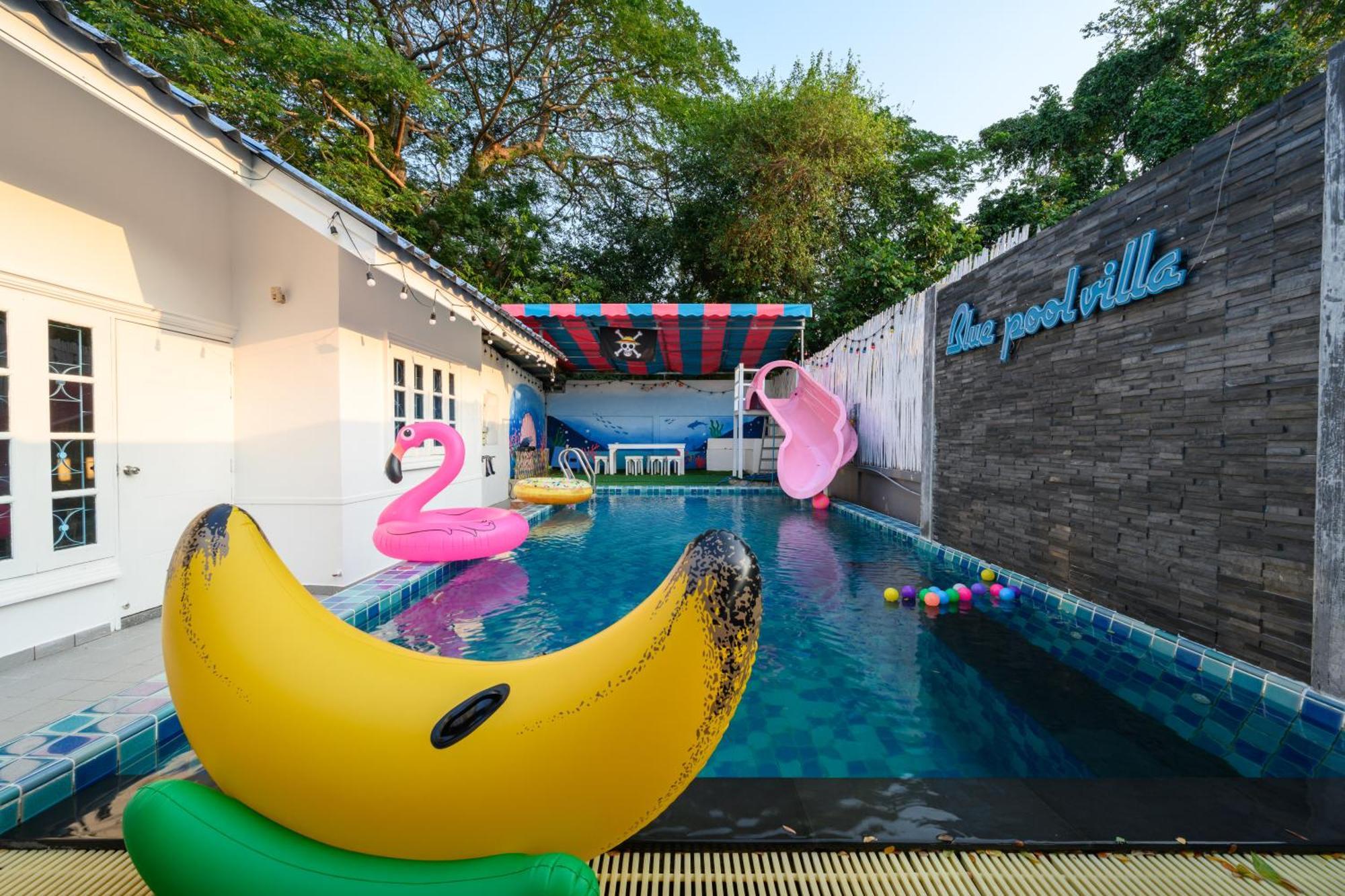 Villa Blue Pool / 350m To / Big Pool With Slider Jomtien Beach