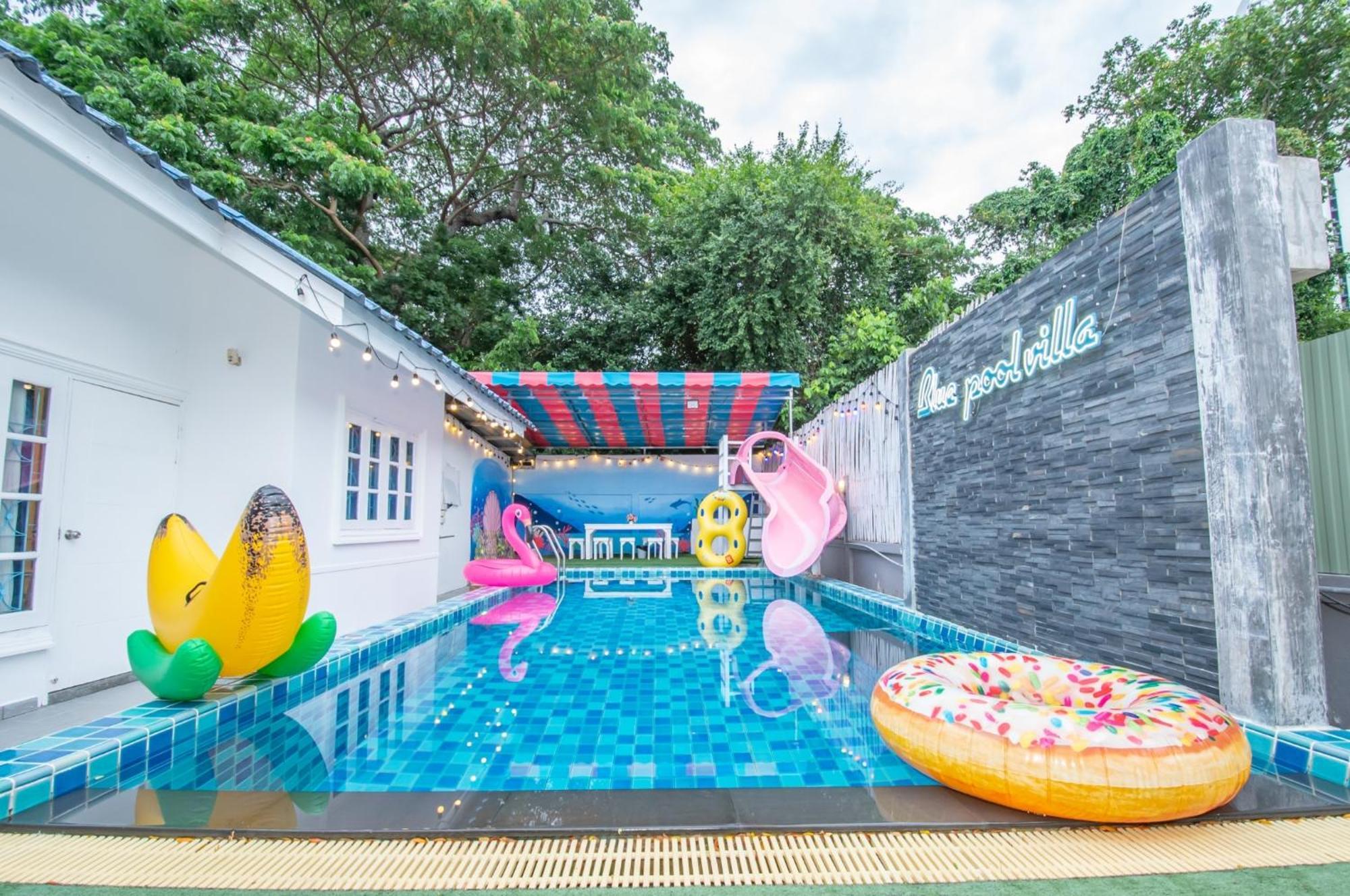 Villa Blue Pool / 350m To / Big Pool With Slider Jomtien Beach